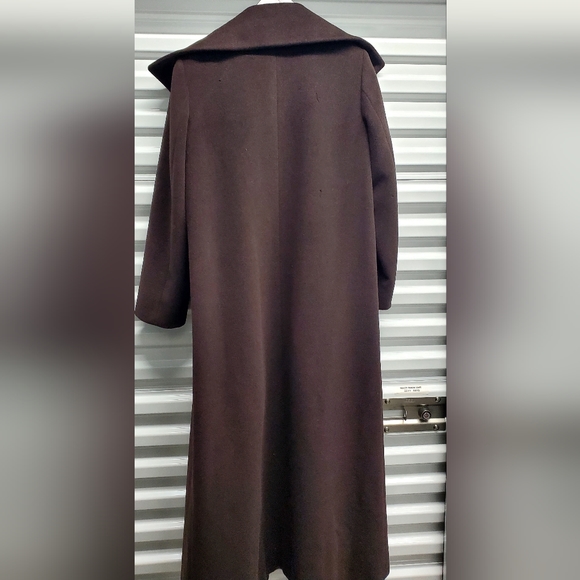 CINZIA ROCCA long chocolate brown wool coat - Picture 2 of 9